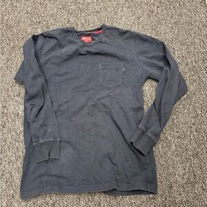 Supreme navy Long Sleeve Tee MEDIUM